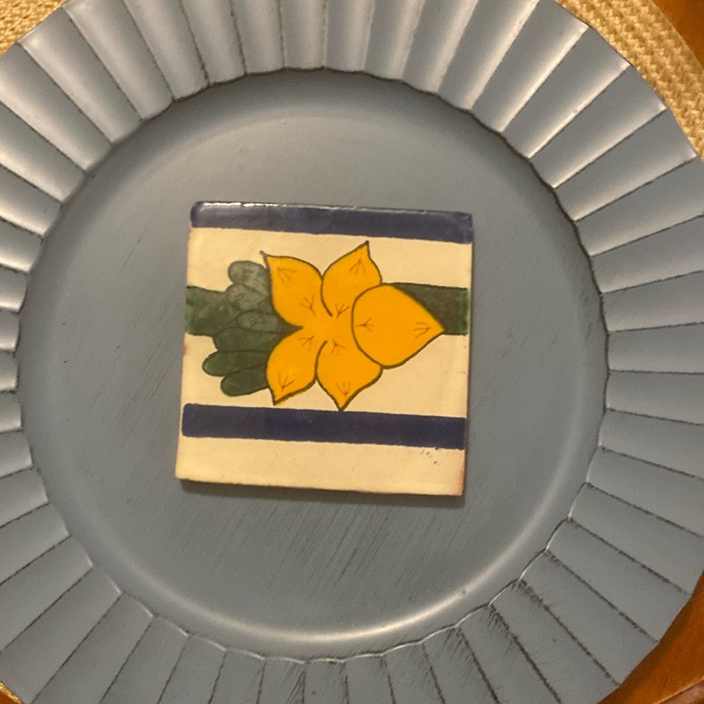 Mexican tile coaster